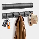 【Multifunktionale Haken】 Diese Garderobe hat 5 vergrößerte Haken, die zum Aufhängen von Kleidung in verschiedenen Größen, Regenschirmen oder Handtaschen usw. verwendet werden können.