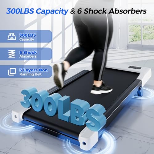 Image of SupeRun Walking Pad with Incline, Under Desk Treadmill, 3 in 1 Portable Treadmills for Home with Remote Control LED Display, 2.5 HP Quiet Mini Treadmill for Office Home Use, 300 Lbs Capacity