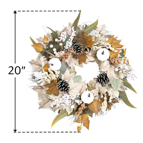 Huminbo NEUTRAL FALL WREATH FOR FRONT DOOR Neutral Fall Wreaths thumb #6