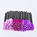 eBoot 300 Pieces Colored Disposable Mascara Wands Eyelash Eye Lash Brush Makeup Applicators Kit (Black Handle, Multicolor Head)