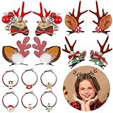 クリスマス ヘアアクセサリー ヘア飾り ヘアゴム おしゃれ シュシュ 女性 レーディスプレゼント 可愛い 髪留め まとめ髪 きれいな髪飾り コスチューム 子供大人兼用 可愛い 6歳以上 (クリスマス髪クリップ)
