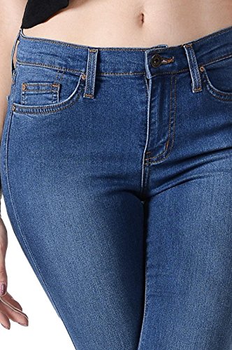 Angry Rabbit Women's Premium Designer's Basic Flare Jeans Made In USA (26, Medium Blue)3