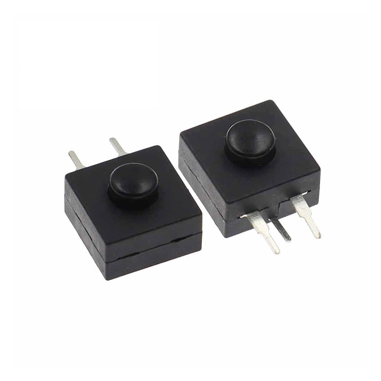 BKGWCSOR 10PCS Headlamp Flashlight Head Light side switch 12x12mm DC 30V 1A 3pins Straight Feet Push Button Switch ON-OFF-ON Switches