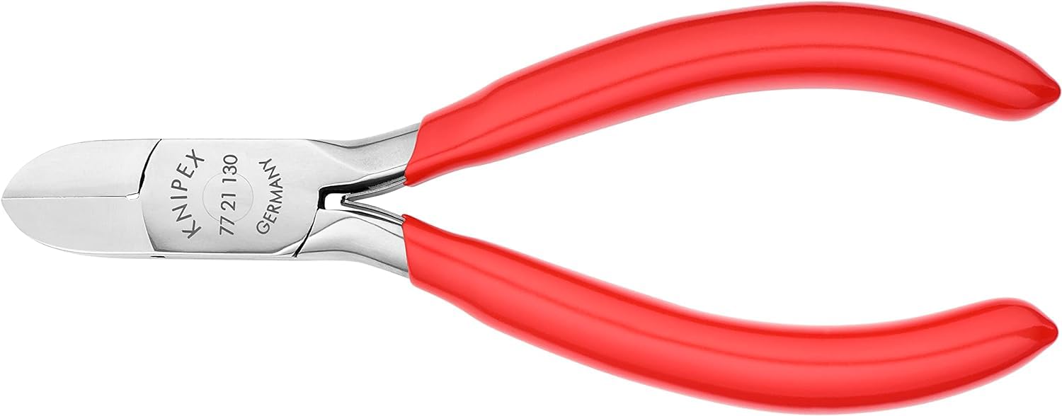 Knipex Szczypce tnące boczne dla elektroników z tworzywa sztucznego, powlekane 130 mm 77 21 130