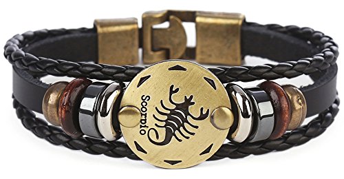 Pulsera de cuero con cuerda trenzada constelación miniatura 2