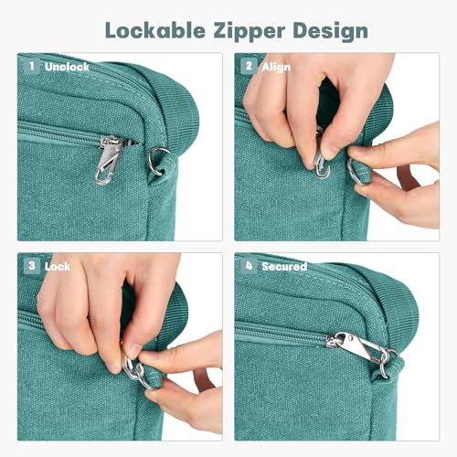 Image of Anti Theft Crossbody Bag for Women, RFID Blocking Travel Purse Slash Proof | CHUNLI Pickpocket Proof Crossbody Bags, Travel Purse Bag with Lockable Zippers & Slash Resistant Strap