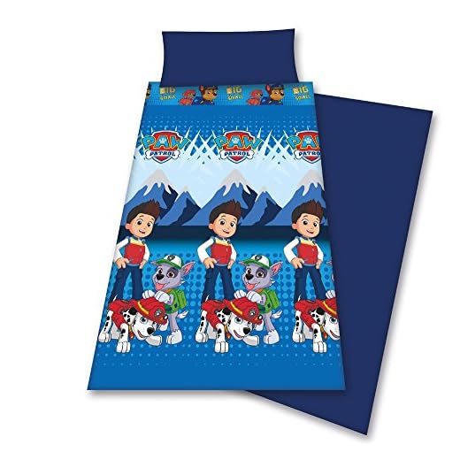 Patrulla Canina Juego de sábanas Pirineo 90, Azul, 3 piezas, para Cama de 90x190
