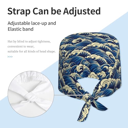 Image of Surgical Caps Men Women, Scrub Cap with Sweatband Adjustable