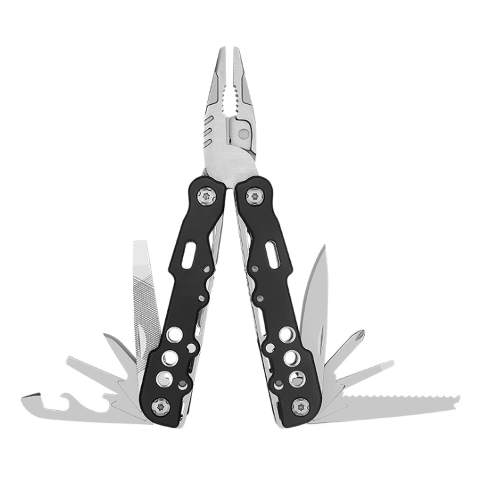 13-En-1 Multitool Couteau Pliant Acier Inoxydable Pince Multifonctions Conçue Outil De Poche Avec Poignée Ergono Pour Extérieur, Survie, Camping, Randonnée, Réparation Simple