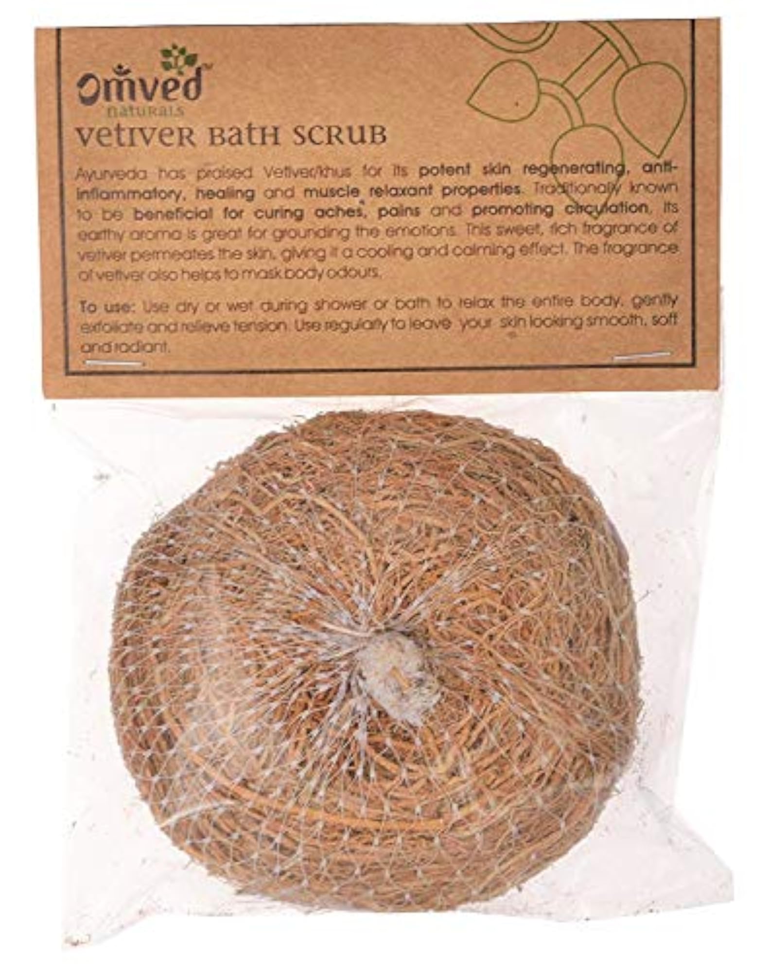 VETIVER Premium Natural Bath Scrub, Exfoliating Body Scrub