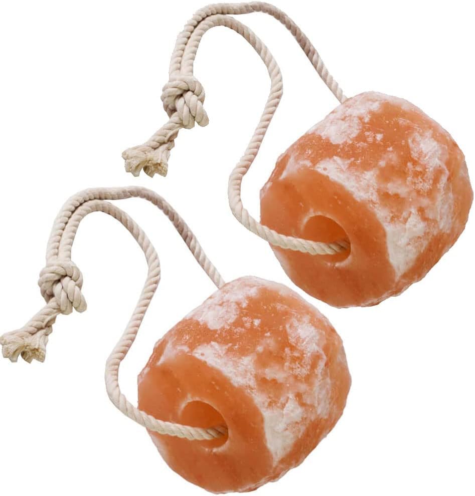 Sal natural del Himalaya para lamer de 1-2 kg a 2-3 kg en cuerda para caballos, ciervos, cabras y animales de ganado, bloque de sal del Himalaya, 2 unidades (2-3 kg)