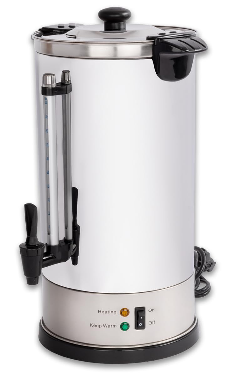 Beeketal 'BGK9' Gastro Rundfilter Kaffeemaschine 9 Liter mit rosftreiem Permanent-Filter, Edelstahl Filterkaffeemaschine doppelwandig mit 2 Heizsystemen (Brühen/Warmhalten) und Füllstandsanzeiger