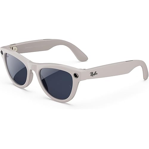 Ray-Ban Meta (Gen 1), Skyler, Shiny Chalky Grey | Smart AI Glasses for Men, Women - 12 MP Camera, Open-Ear Speakers, Video Recording, Bluetooth - Transitions® Sapphire Lenses — Wearable Technology