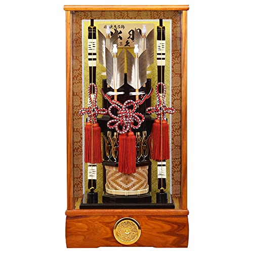 破魔弓 久月 お祝い 破魔矢飾り 初正月飾り コンパクト 家具調 木目 出羽 15号 人気 ナチュラルなおしゃれ飾り 2025 陣屋