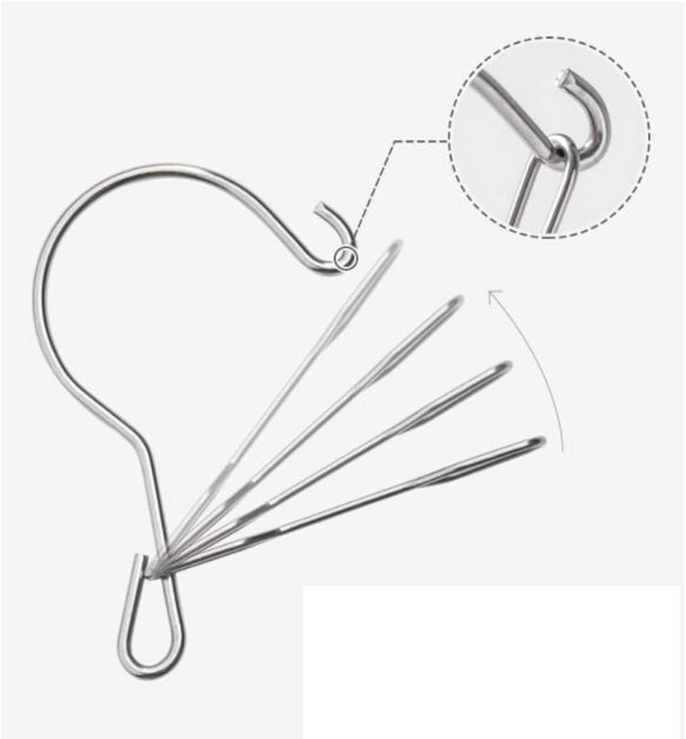 Folding Drying Rack Socks Hanger Stainless Steel Drying Hanger Rack Rotatable Windproof Hook Clothes Hanger with 20 Power Clip for Underwear Shoe Insoles(Send 5 Spare Clips)