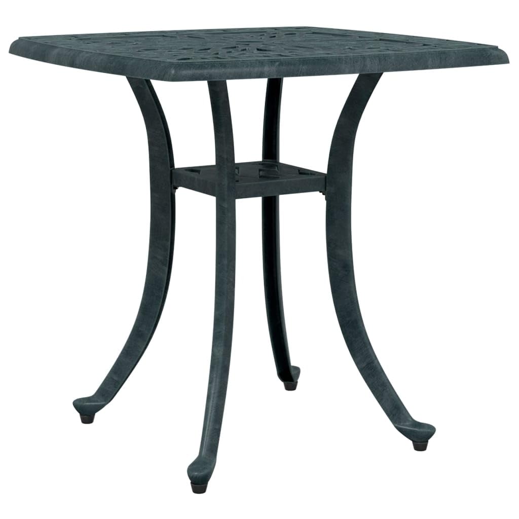 M400K818 - Mesa de jardín de Aluminio Fundido, Color Verde, 53 x 53 x 53 cm, para pícnic, Barbacoa, jardín, Camping, Boda, Fiesta, Catering