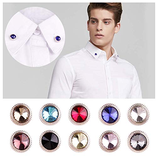 Joyci 10-Pack Women Shirt Brooch Buttons Lapel Pins Novelty Suit Vest Safety Buckle Metal Tie Tacks Pin Back Clutch thumb #1