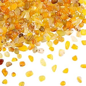 Swpeet Agent Milchgelber Achat Trommelsteine 0,5 kg