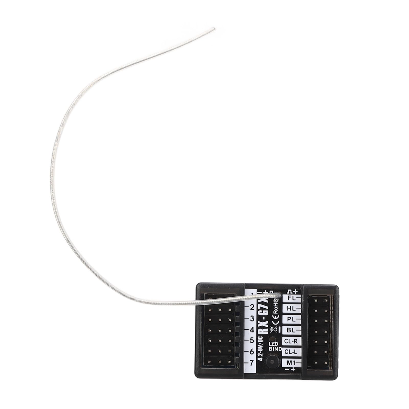 CHICIRIS a Distancia con Transmisor de Radio 2.4G 7CH, 7 Canales con Receptor para Barco de Coche RC, Tecnología de Salto de Frecuencia Control de Mezcla de Alerta de Bajo Voltaje
