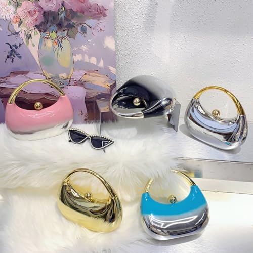 Image of Acrylic Handbags for Women Cute Acrylic Clutch Small Unique Purse Trendy Metal Evening Bag for Party Cocktail