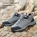 MENYBAN Waterproof Hiking Shoes Men Non-Slip Grip Ankle Support, Fashion Sneakers Tennis Walking Shoes Durable Comfort for Trekking, Trail Running, and Outdoor Adventures Grey 42.5