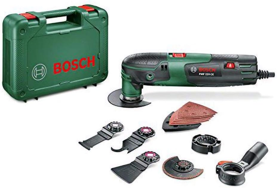 Bosch PMF 220 CE 220W corded oscillating multi tool set in a carry case