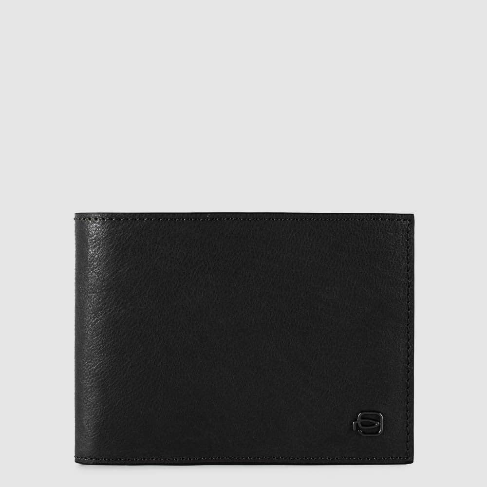 PIQUADRO – Black Square Portamonete compatto – Pelle di alta qualità – Colore Nero – Uomo