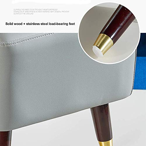 Repose-Pieds petit tabouret ottoman en cuir rectangulaire compact sous bureau - 6