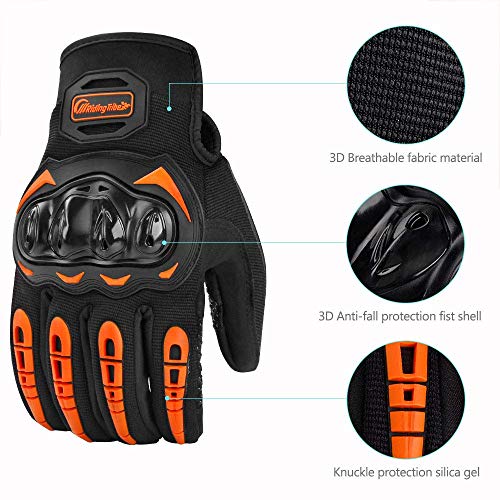 Bike Cycling Gloves- MOSFiATA Neutral Full-Finger Touch Screen Motorcycle Gloves for BMX ATV Mountain Bikes Road Racing Bicycles Rock Climbing Cross-Country Motorcycles etc. - Thumbnail 5