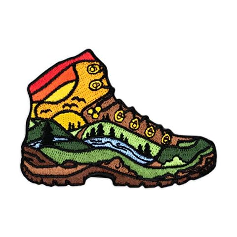 Winks For Days Hiked It Liked It Hiking Boot Embroidered Iron-On Patch Cover
