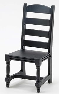 Classics by Handley Dollhouse Miniature Black Ladder Back Side Chair