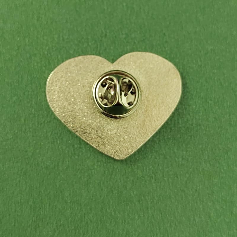 Image of Cool Honey Bunny Heart-shaped Enamel Lapel Pin Metal Badge Brooch For Backpacks