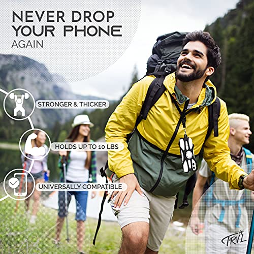 Trvltech Phone Lanyard For Around The Neck | Cell Phone Holder Lanyard For Around The Neck With Finger Ring Stand | Great For Holding Most Iphones & Smart Phones | Holds Cell Phones - Black #TOP3