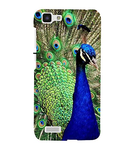 Hifi Designer Phone Back Case Cover Vivo X3s Peacock Feather Krishna 