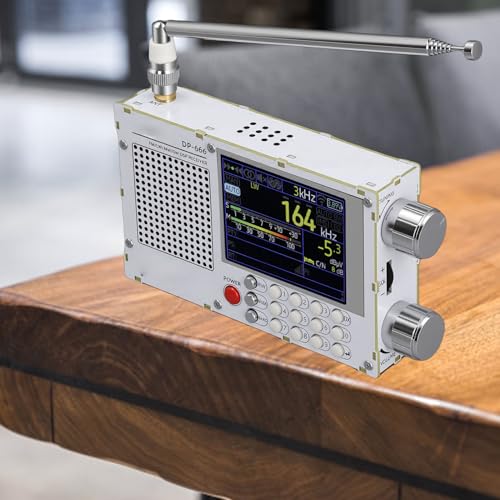Radio portátil de banda completa Eujgoov DP-666 blanco miniatura 6