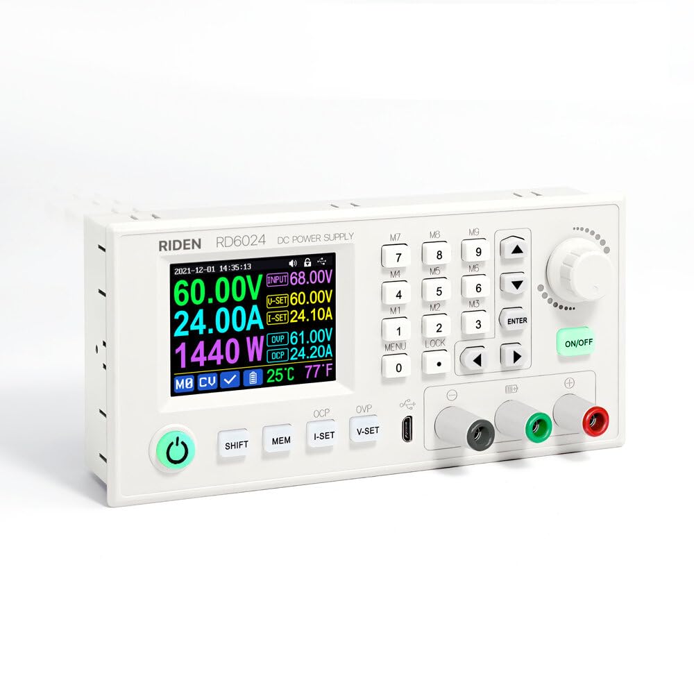 VIDOO Zasilacz DC Step Down Voltage WiFi 24A Konwerter Buck 12V/36V/48V/60V Regulowana Ładowarka 1000W-RD6024