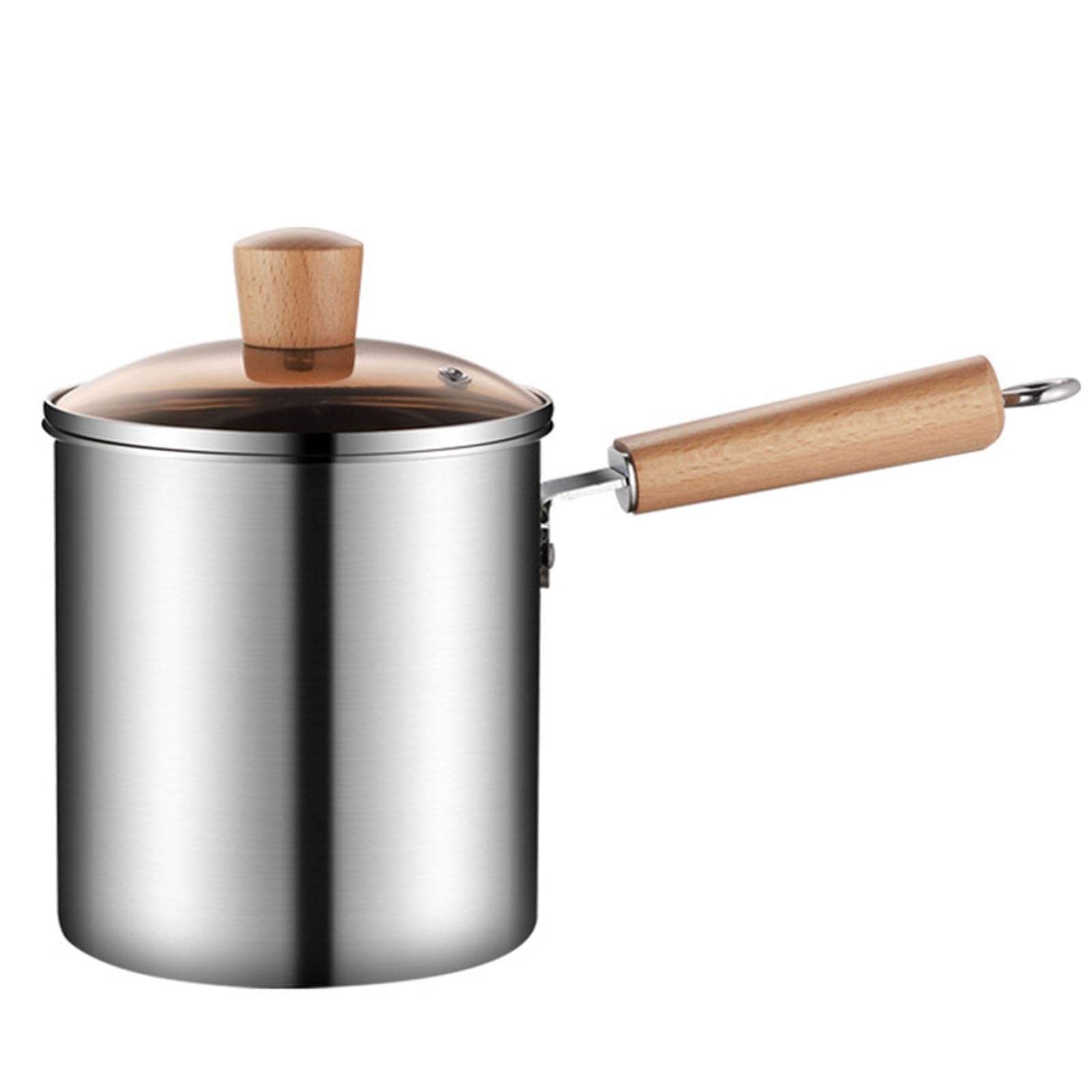Sartén profesional pequeña profunda con cesta coladora, herramientas de cocina, freidoras de acero inoxidable, utensilios de cocina, freidora de aceite compacta con cesta de filtro