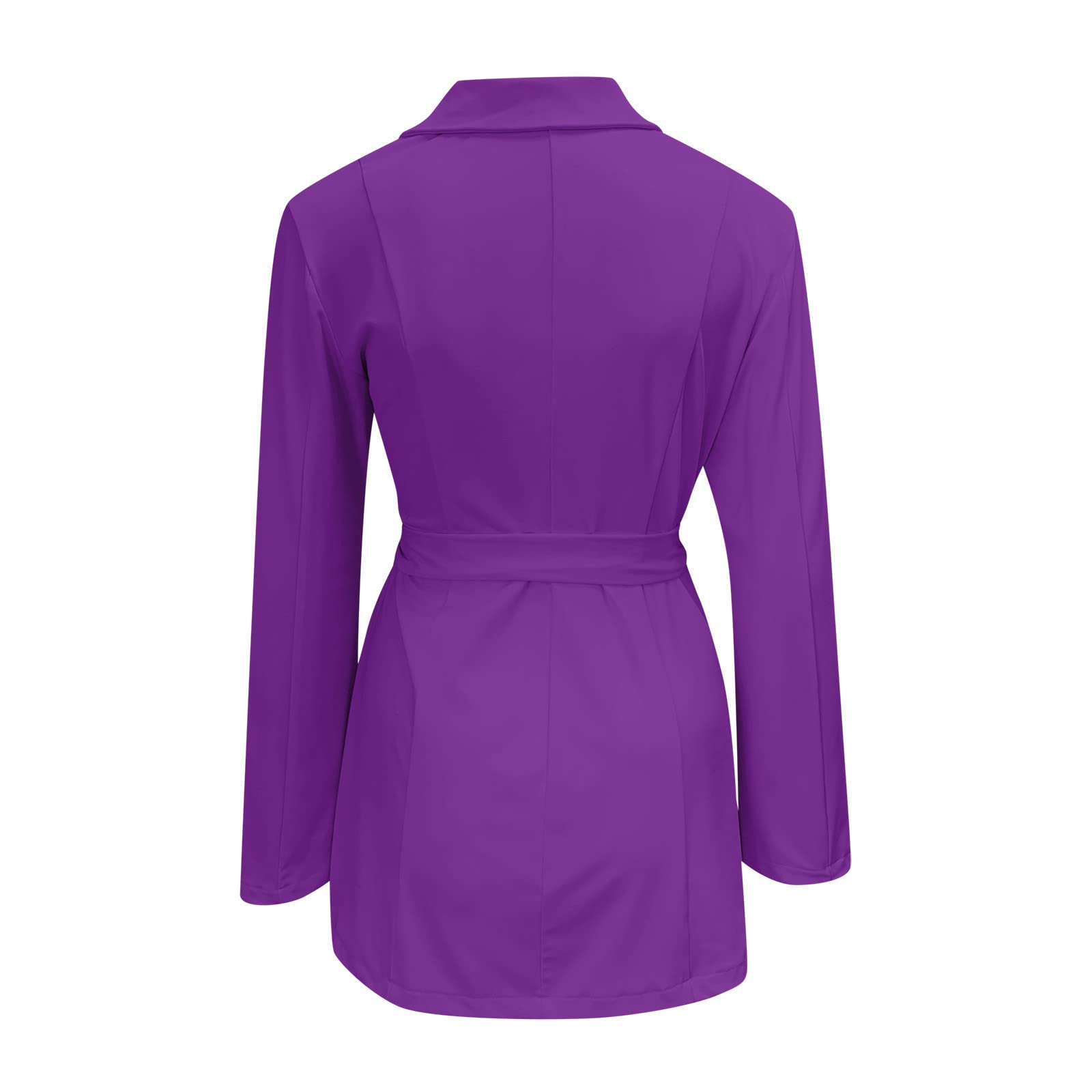 Generisch Blazer élégant pour femme - Col uni - Cravate à manches longues