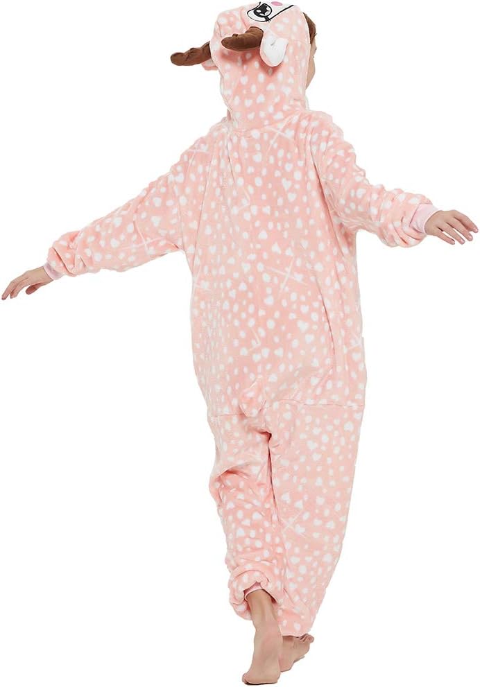 Funny Kids Deer Onesie Pajamas Reindeer Costume Girls Boys Halloween Christmas Party Cosplay - Image 7