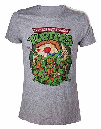 SEGA TMNT-Ninja with Pizza T-Shirt Uomo