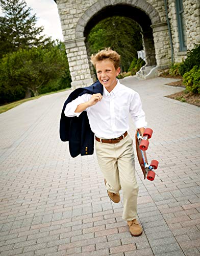 Image of French Toast Boys' Adjustable Waist Straight Fit Stretch Twill Chino Pant