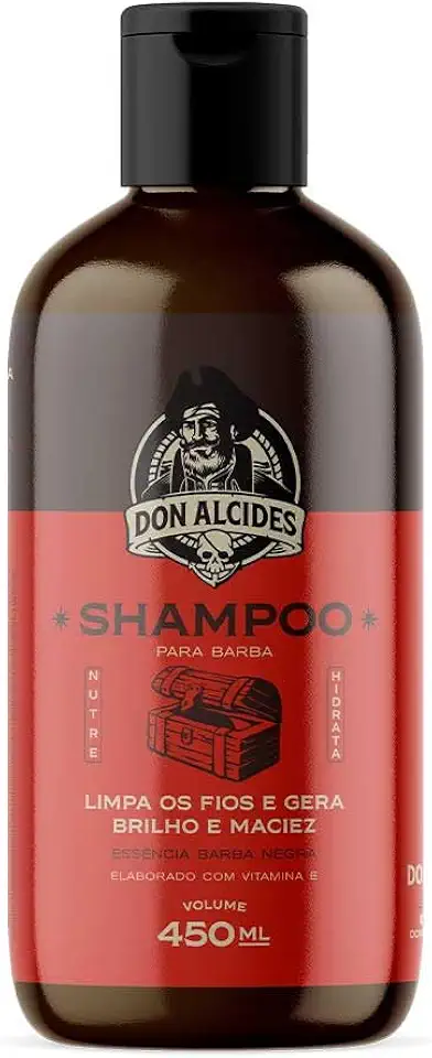 Don Alcides, Shampoo para Barba 450mL Essência Barba Negra Don Alcides