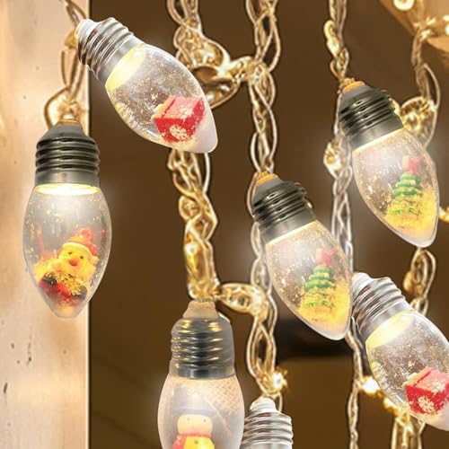 Guirlande lumineuse Noël boule de neige sapin intérieur 20 ampoules