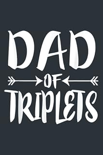 Dad Of Triplets New Father Daddy: Notebook A5 size (6 inch wide x 9 inch high)
