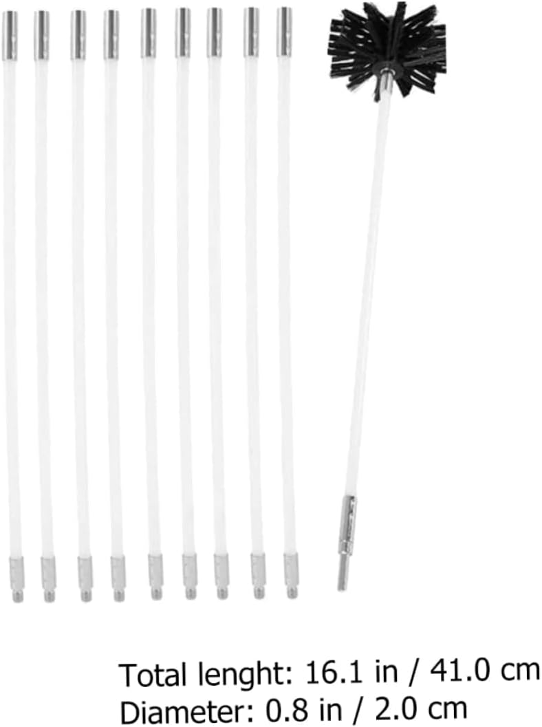 Household Dryer Vent Brush Kit with Flexible Rods for Easy Cleaning of Chimney and Exhaust Vents Includes Rods and Brush Head for Lint Removal