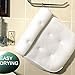 COALA HOLA Bath Pillow Bathtub Spa Pillow, Non-Slip 6 Large Suction Cups, Extra Thick Bath Pillow for Head, Neck, Back and Shoulder Support, Fits All Bathtub, Hot Tub-White