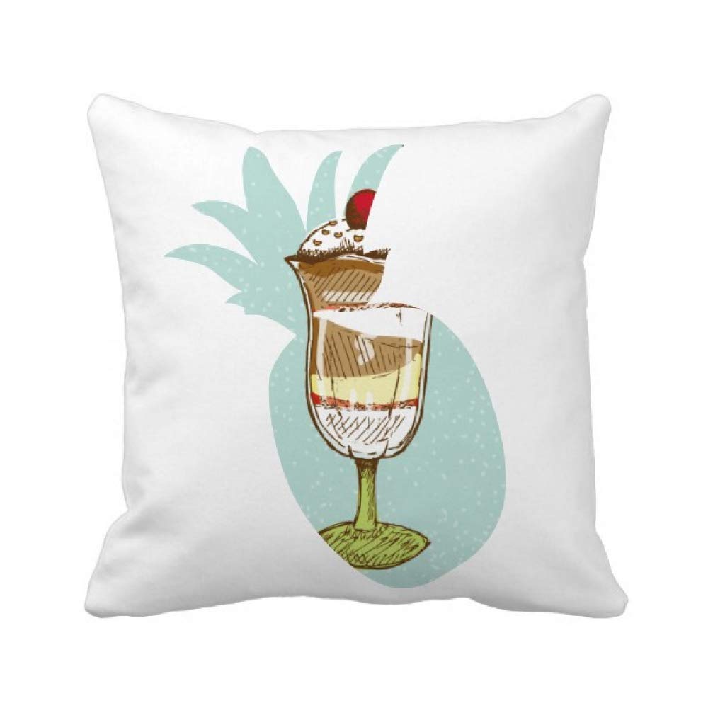 Coussin cerise chocolat cann crème glacée d'ananas housse carrée DIY