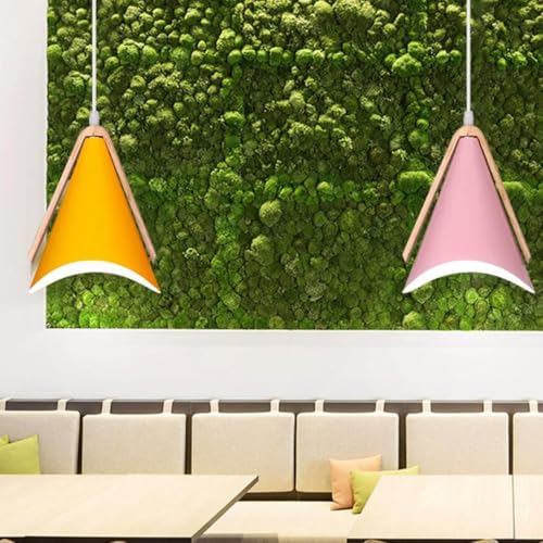 Lámpara colgante de madera soluciona falta de espacio e iluminación en dormitorio 5