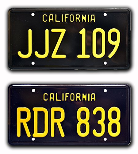 Celebrity Machines Bullitt | Mustang + Charger | Metal Stamped License Plates