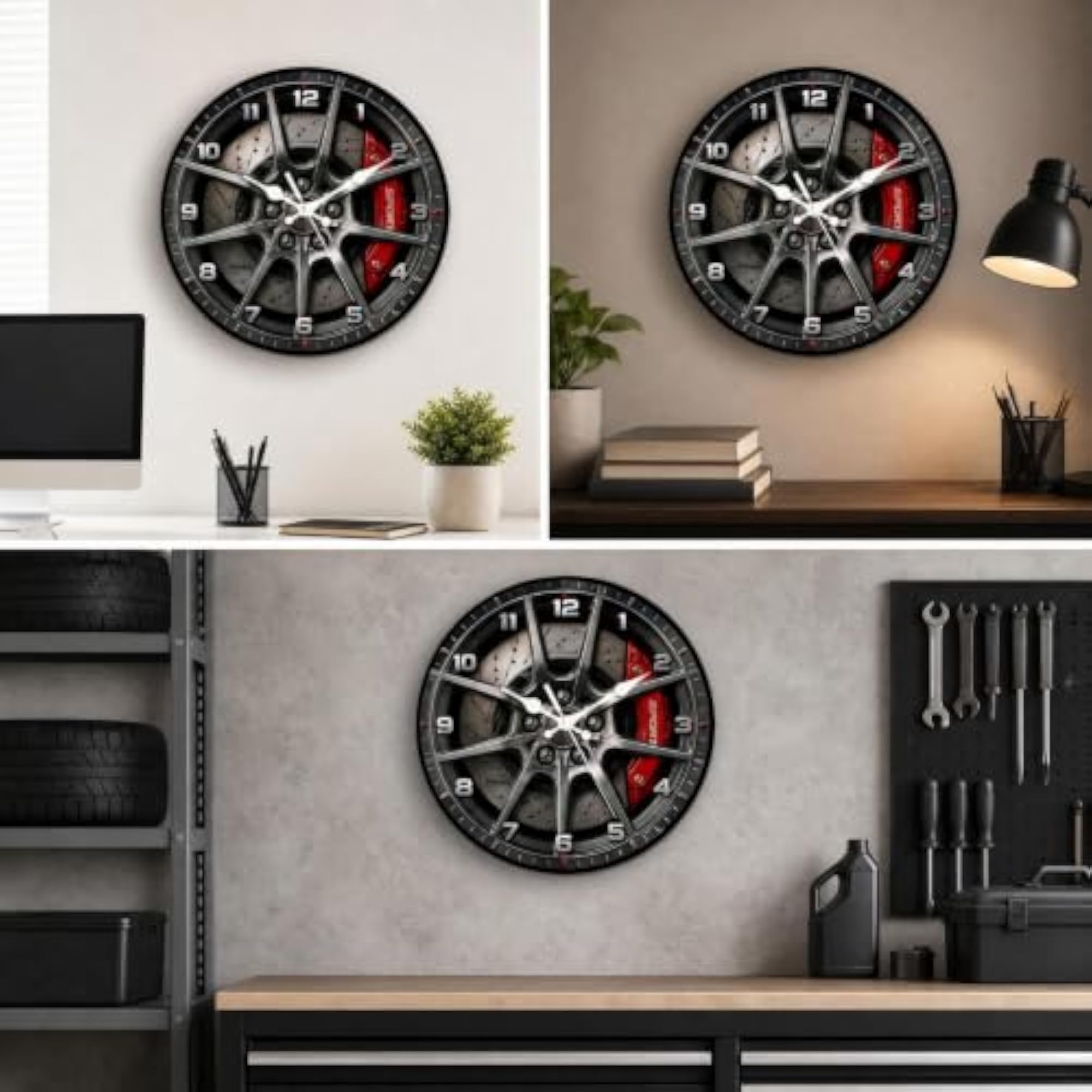 Wheel-Wall-Mounted Decorative Round Wall Clock